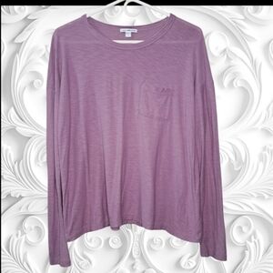NWOT James Perse Standard Lavender long Sleeve Slub T-Shirt 